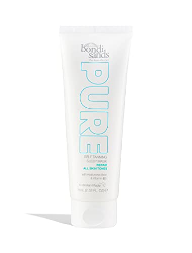Bondi Sands Pure Self Tanning Sleep Mask Repair | Hyaluronic Acid & Vitamin B3 Formula Provides Hydrated, Glowing Skin, Non-Comedogenic, Dermatologically Tested, Vegan + Cruelty Free | 75 mL/2.53 Oz