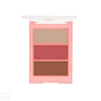 Sunkissed Mellow Auro Makeup Palette with Highlighter, Blush, and Bronzer Shades for On-the-Go Touch Ups