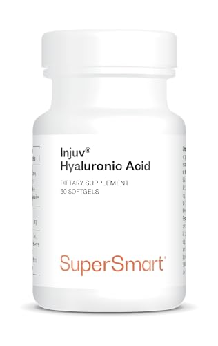 SUPERSMART Injuv® Hyaluronic Acid – Anti-Ageing & Anti-Wrinkle – Helps Smooth Fine Lines, Mask Skin Irregularities & Hydrate Joints – 100% Natural – Patented – SuperSmart