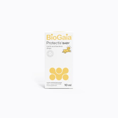 BioGaia Protectis Baby Drops, 100 Million Live Lactobacillus Reuteri, Dairy-Free Probiotic Supplement for Newborns, Babies and Infants for Digestive Support, Helps Relieve Tummy Gas and Discomfort