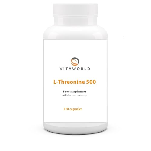 Vita World Vita world L-Threonine 500mg l 120 Capsules l Essential Amino Acid l Vegan l no aunwanted additives l Made in Germany