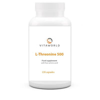 Vita World Vita world L-Threonine 500mg l 120 Capsules l Essential Amino Acid l Vegan l no aunwanted additives l Made in Germany
