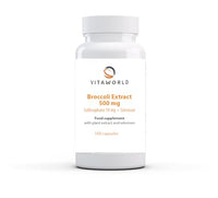 Vita World Vita world Broccoli Extract 500 mg l 100 Capsules l derived from Broccoli Sprouts l 50 mg sulforaphane per Capsule l with 55 µg Selenium per Capsule l Vegan and Free of additives l Made in Germany