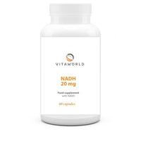 Vita World Vita world NADH 20mg 60 Capsules l with Patented PANMOL® NADH – a Special microencapsulation l Vegan l enteric-Coated