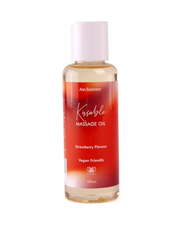 Ann Summers - Kissable Massage Oil 100ml | Miniature Flavoured Massage Oil - Vegan & Natural Massage Oil - Massage Oils for Massage Therapy - Moisturising Formula - Strawberry