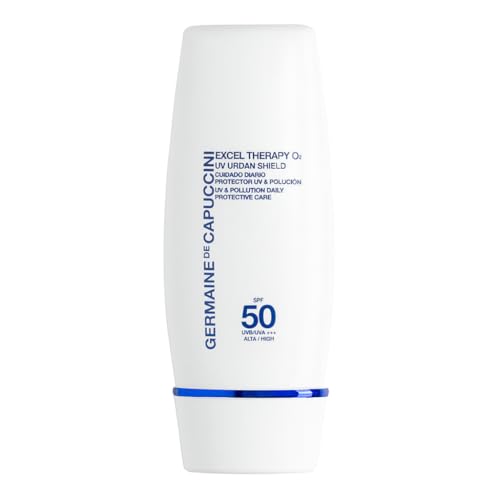 Germaine de Capuccini - Excel Therapy O2 | Anti-Pollution Emulsion UV Urban Shield SPF 50 - SPF 50 face sunscreen - Protects against the sun and pollution - Ideal as a make-up base - 30 ml