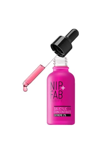 Nip + Fab Salicylic Acid Concentrate Extreme 2% BHA Liquid Drops for Face with Niacinamide Vitamin B3 to Refine and Minimize Pores, Even Skin Tone, Oil Control, 30 ml (Pack of 1)
