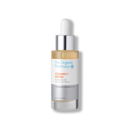 The Organic Pharmacy Vitamin C Serum 30ml - 15% Stabilised Vitamin C, Brightens and Moisturises skin, Anti-aging, 58.7% Organic, 86.3% Natural