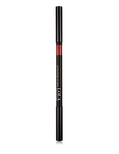Lola Make-Up Cosmetic Lip Pencil, Soft And Precise, Long Lasting, Anti-Color Feathering, Built In Lip Brush, Vegan, No.4 Berry