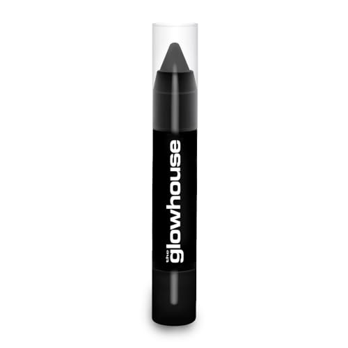 The Glowhouse Face Paint Stick Body Crayons Monochrome Sweat Proof Water-Resistant Body Paint Cruelty Free For Kids Adults Fancy Dress Festivals Halloween (Black)
