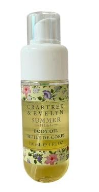 Crabtree and Evelyn Summer Hill Body Oil, 120ml, Moisturising Body Care