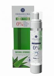 Dermaflora Moisturizing Aloe Vera Face Gel – 50ml Hydrating & Soothing Gel for Sensitive Skin Lightweight, Non-Greasy, Fast-Absorbing Daily Moisturizer with Natural Aloe Extract