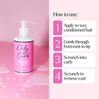 Only Curls Mega Hold Curl Gel 250ml (8.45 fl oz) – Strong Hold Styling Gel for Defined, Long-Lasting, and Frizz-Free Curls – Vegan & Cruelty-Free Curl Care