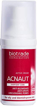 BIOTRADE ACNE OUT Acnaut Active Cream For Oily and Blemish Prone Skin, Clears Breakouts, Prevents from Comedones, Regulates Oiliness