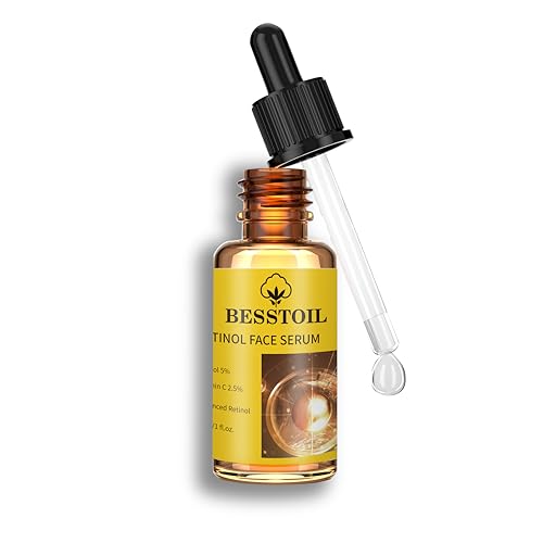 Besstoil Retinol Serum for Face,High Strength Anti-aging Serum with 5% Retinol & 2.5% Vitamin C Outstanding Synthetic Effect to Reduce Wrinkle and Dark Circle (30ml)