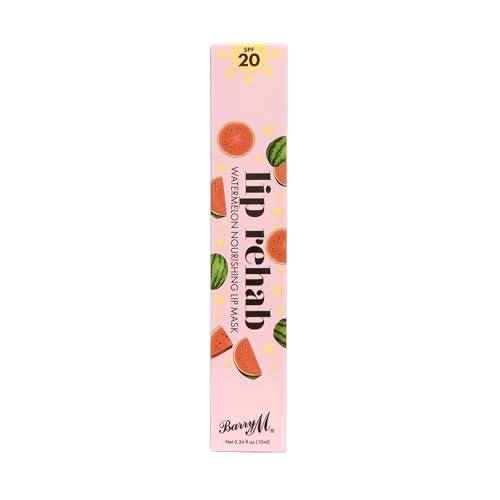 Barry M Lip Rehab with SPF 20 Lip Mask | Watermelon Scent | Clear Hydrating Lip Mask