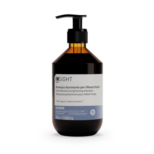INSIGHT Insight Blonde Brightening Shampoo for Cold Reflections 350 ml | Specific to Maintaining Colour in White, Grey or Blonde Hair | Glass Packaging