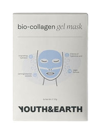 Youth and Earth Bio-Collagen Hyaluronic Acid Gel Face Mask- Pack of 5 - Face Masks Beauty for Anti Wrinkles - Hydrating Face Mask - Skin Care for Women - Moisturising & Nourishing Face Masks