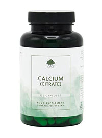 Calcium Citrate Capsules | 200mg Elemental Calcium Per 2 Capsule Dose | 120 Vegan Capsules | G&G Vitamins