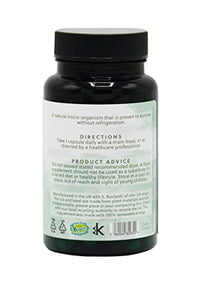 Saccharomyces Boulardii Supplement | Live Bacteria Supplement | 8 Billion Viable Organisms per Capsule | 60 Vegan Capsules | G&G Vitamins