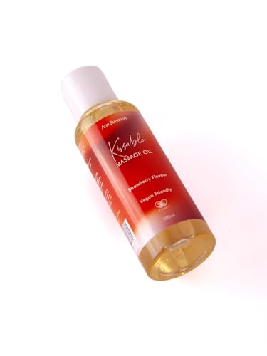 Ann Summers - Kissable Massage Oil 100ml | Miniature Flavoured Massage Oil - Vegan & Natural Massage Oil - Massage Oils for Massage Therapy - Moisturising Formula - Strawberry
