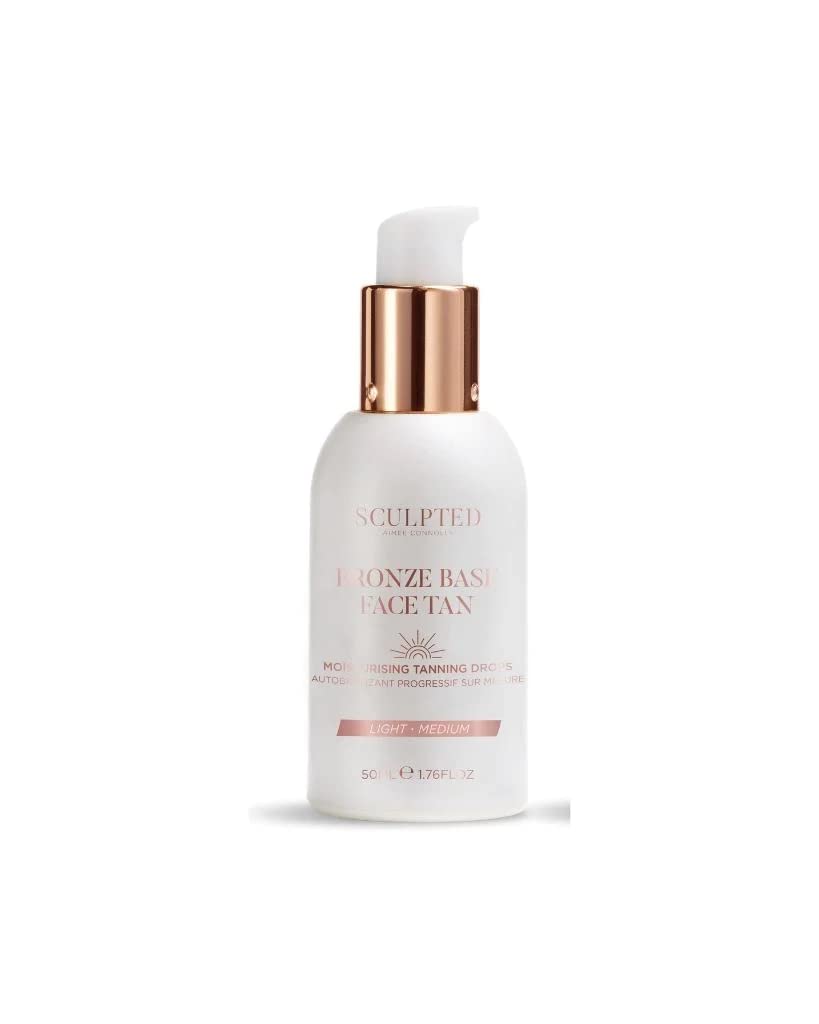 SCULPTED by Aimee Connolly Bronze Base Self Tan Drops from Sculpted by Aimee - Fast-Drying, Fragrance Free Face Tan in 50ml Pump Bottle with Vitamin E (Light/Medium)