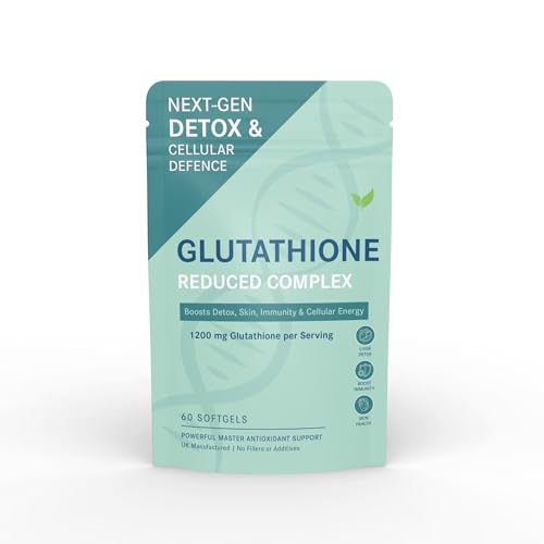 Sunshyne Glutathione Reduced 1200mg | High Strength Supplement with Natural Antioxidant 60 Softgel Capsules | Active Form L-Glutathione Delays Aging, Boosts Immunity, Protects the Liver