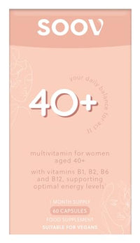 40+ by Soov | Perimenopause Multivitamin Supplement for Women | 60 Vegan Capsules | G&G Vitamins