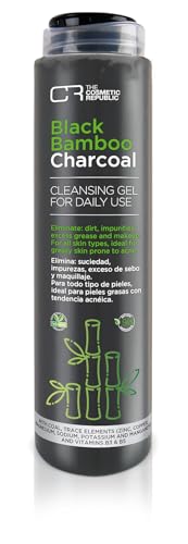 The Cosmetic Republic Charcoal Facial Cleansing Gel - Daily Use for Clean, Fresh Skin, Black Bamboo