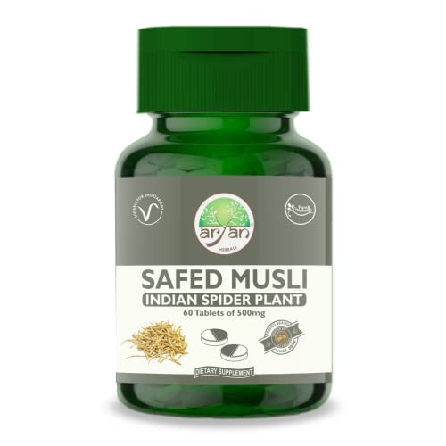 ARYAN HERBALS Aryan Herbals Safed Musli (Indian Spider Plant) 60 Tablets of 500 MG