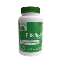 HEALTH THRU NUTRITION Riboflavin B2 100mg 100 Vege-Capsules (Non-GMO & Gluten-Free) by Health Thru Nutrition (100)