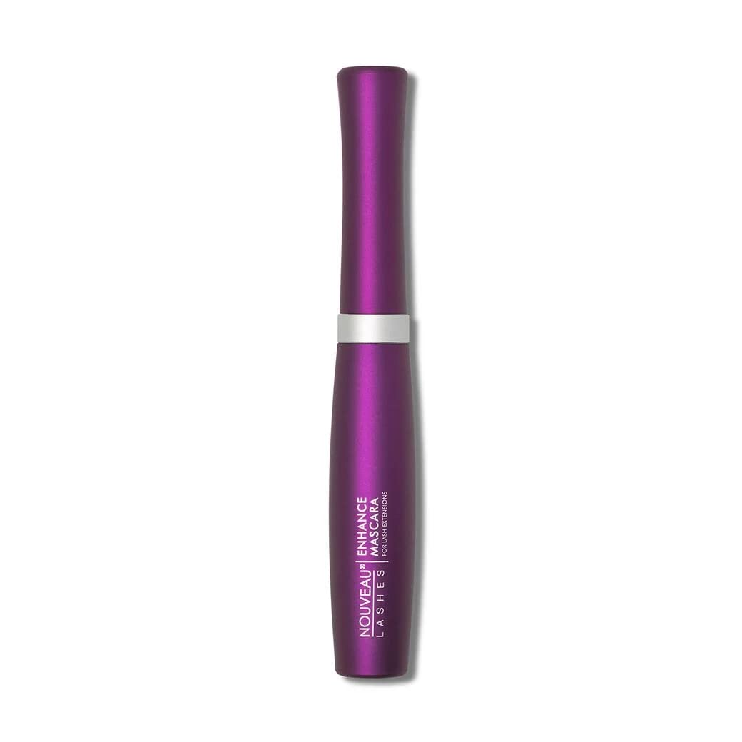 Nouveau Lashes Enhance Mascara (For Extensions), Volumizing Mascara, Helps Nourish and Strengthen Lashes, Double Sided Applicator Brush, 8 ml