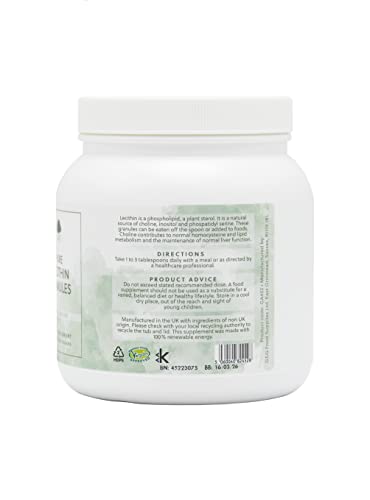 Soy Lecithin Granules | 400g of Pure Lecithin Granules | 98% Phosphatides | G&G Vitamins