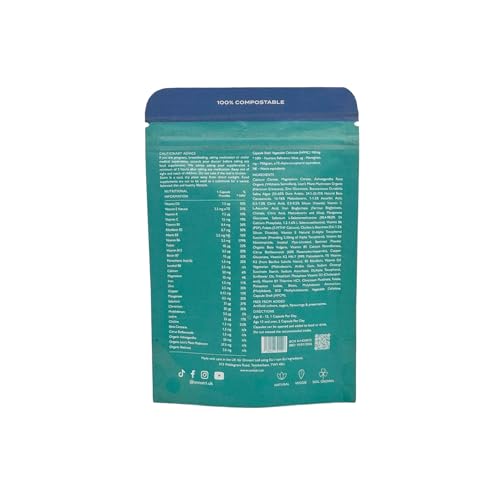 Onnutri Magic Multi Vitamins, Minerals and Organic Ashwagandha for Teens - 60 Natural Capsules Optimal Health