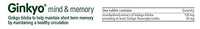 Ginkyo Mind and Memory with Ginkgo Biloba Extract,120mg