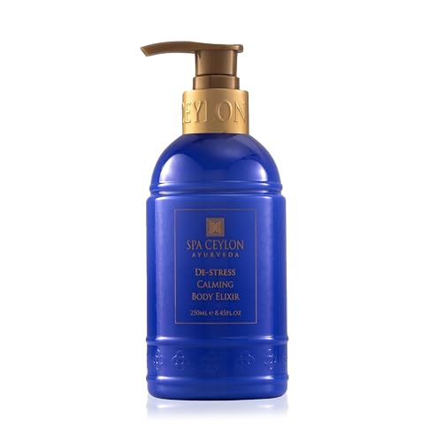 SPA CEYLON DE-STRESS Calming Body Elixir | Harmonizing & Hydrating Body cream | Stress Relief | Frankincense Aloe vera Body lotion| 100% Vegetarian | Suitable for all skin types | 250ml