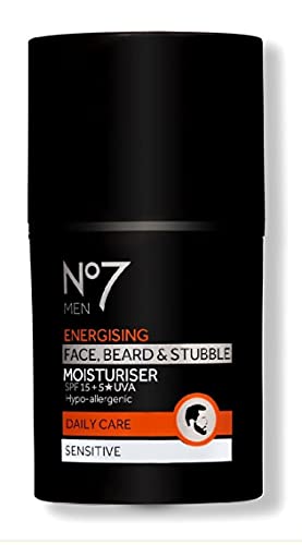 No7 Men Energising Face Beard & Subble Moisturiser Sensitive 50ml