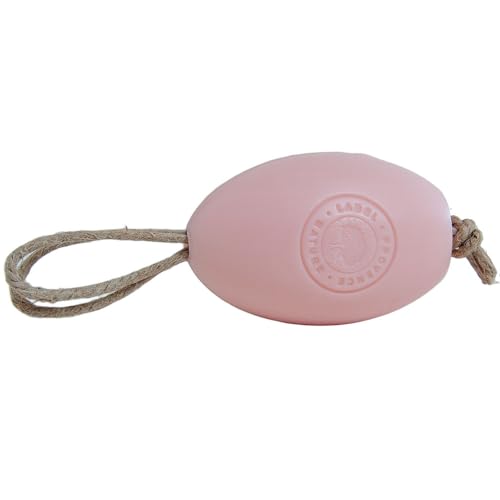 Label Provence Nature Label Provence Savon de Marseille - French Soap on a Rope Made With Fresh Organic Donkey Milk - Natural Soap and Easy To Use Hand Wash - Rose Fragrance - 270g