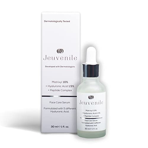 Jeuvenile Matrixyl Face Care Serum, Anti-Aging, Wrinkle Reduction, Moisturizing, Smoother Skin, for All Skin Types, 50ml