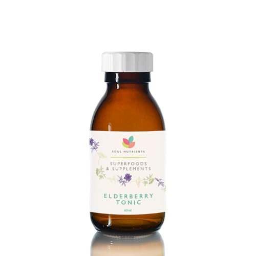 Soul Nutrients Elderberry Syrup Tonic, Vitamin C, Zinc, Immune Support Supplement Liquid, Syrup, 60ml (Pack of 1)