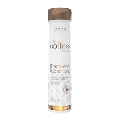Vegan Moisturising Conditioner | Organic Coffee Extracts plus Coconut Oil and Aloe Vera | 300ml Bottle | KeraCoffee Recovery Conditioner | BEOX Professional (300ml)