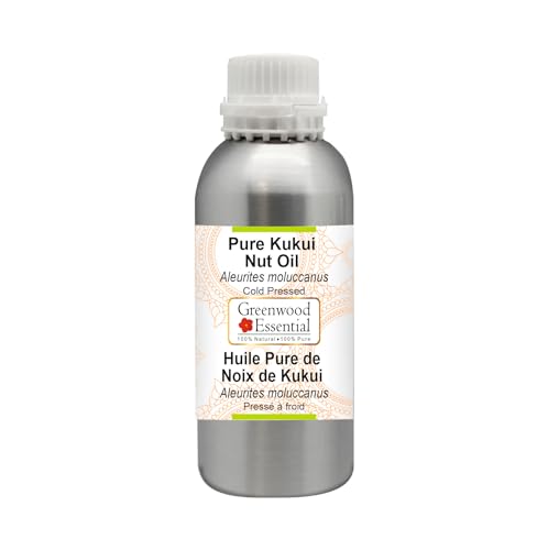 Greenwood Essential Pure Kukui Nut Oil (Aleurites moluccanus) Cold Pressed 300ml (10 oz)