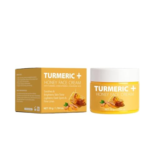 TBeautfave Turmeric Honey Face Cream, Dark Spot Corrector Remover For Face, Natural Turmeric Cream Skin Care, Moisturizing Erase Fine Lines, Firming