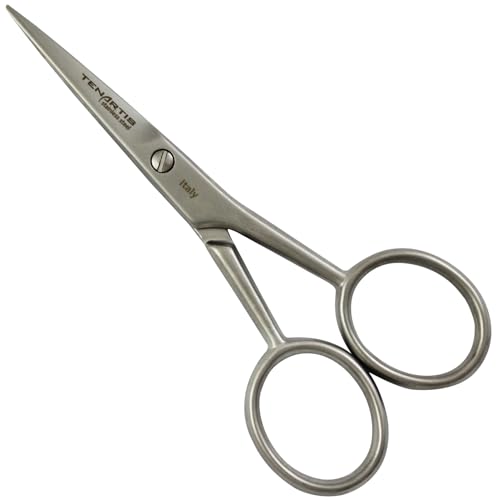 Tenartis 167 4" Stainless Steel Beard and Moustache Scissors with PVC Case - Made in Italy