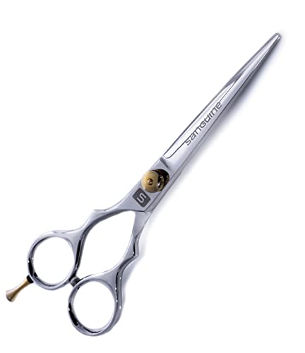Sanguine Left Handed Hair Scissors, Left Handed Hairdressing and Barber Scissors - 6 inch, Presentation Case