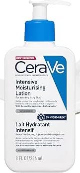 CeraVe, Intensive Moisturising Lotion, With Hyaluronic Acid, 3 Essential Ceramides & Hydro-Urea Technology, For Dry to Very Dry Skin 236ML