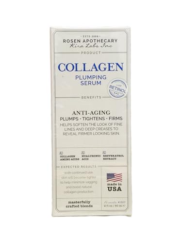 Rosen Apothecary Collagen - Plumping Serum with Retinol - Anti-aging & Plumps & Tightens & Firms | 60mL [Super Size]