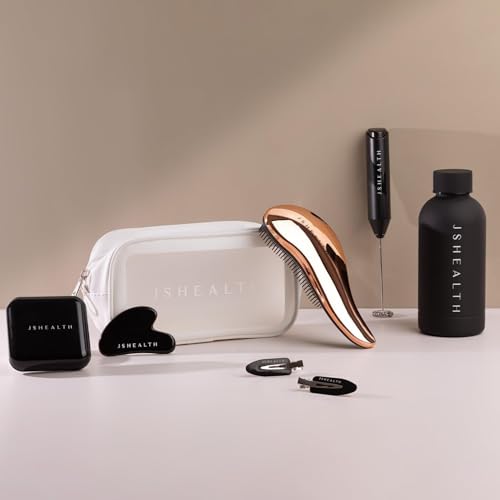 JSHealth Signature Rose Gold Hair Brush - Detangle + Smooth - Detangling Hair Brush for Women