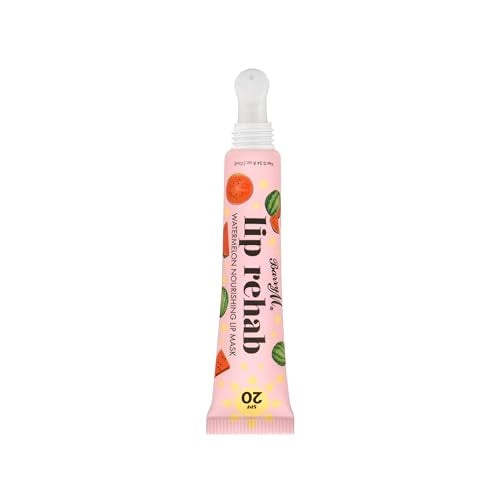 Barry M Lip Rehab with SPF 20 Lip Mask | Watermelon Scent | Clear Hydrating Lip Mask