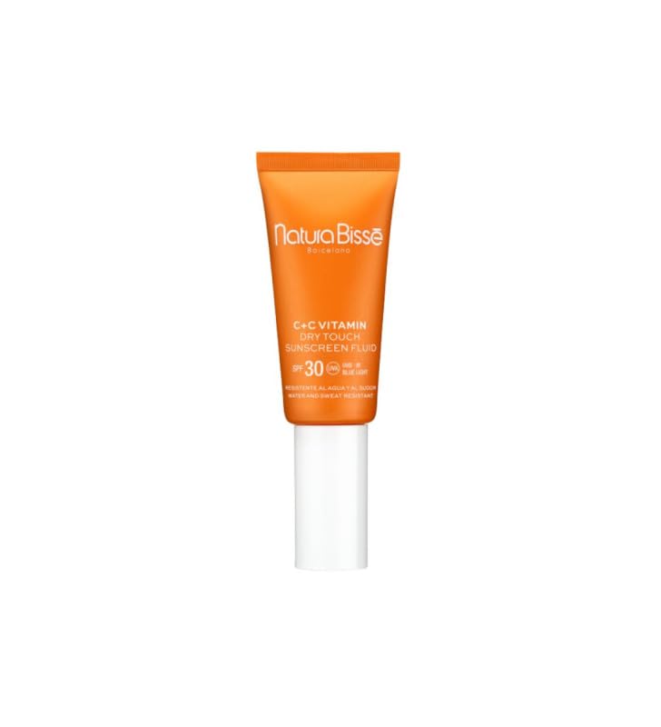 Natura Bissé C+C Vitamin SPF 30 Dry Touch Sunscreen Fluid | Firming Sunscreen with Bisabolol and Vitamins C and E | Facial Cream with Sun Filters UVB and UVA | 1 fl. oz - 30 ml